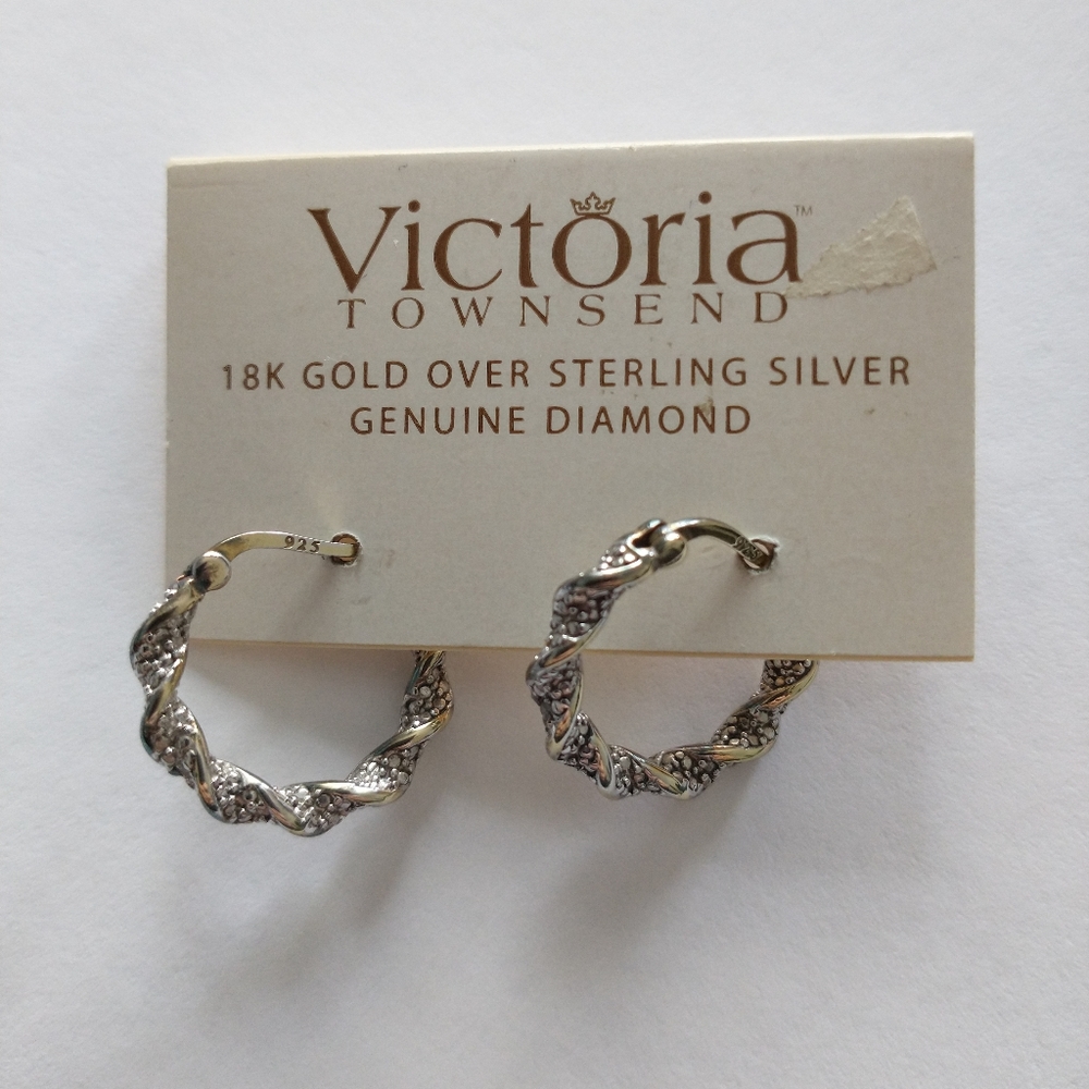 Victoria Townsend Sterling Silver Twist Hoop Earrings